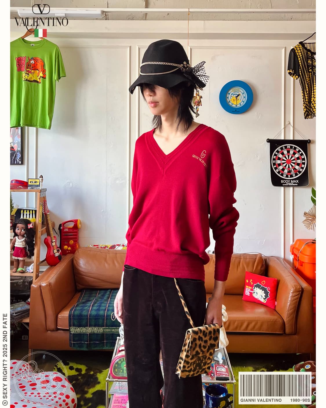 1980-90s Gianni Valentino V-Neck Knit 상품이미지1