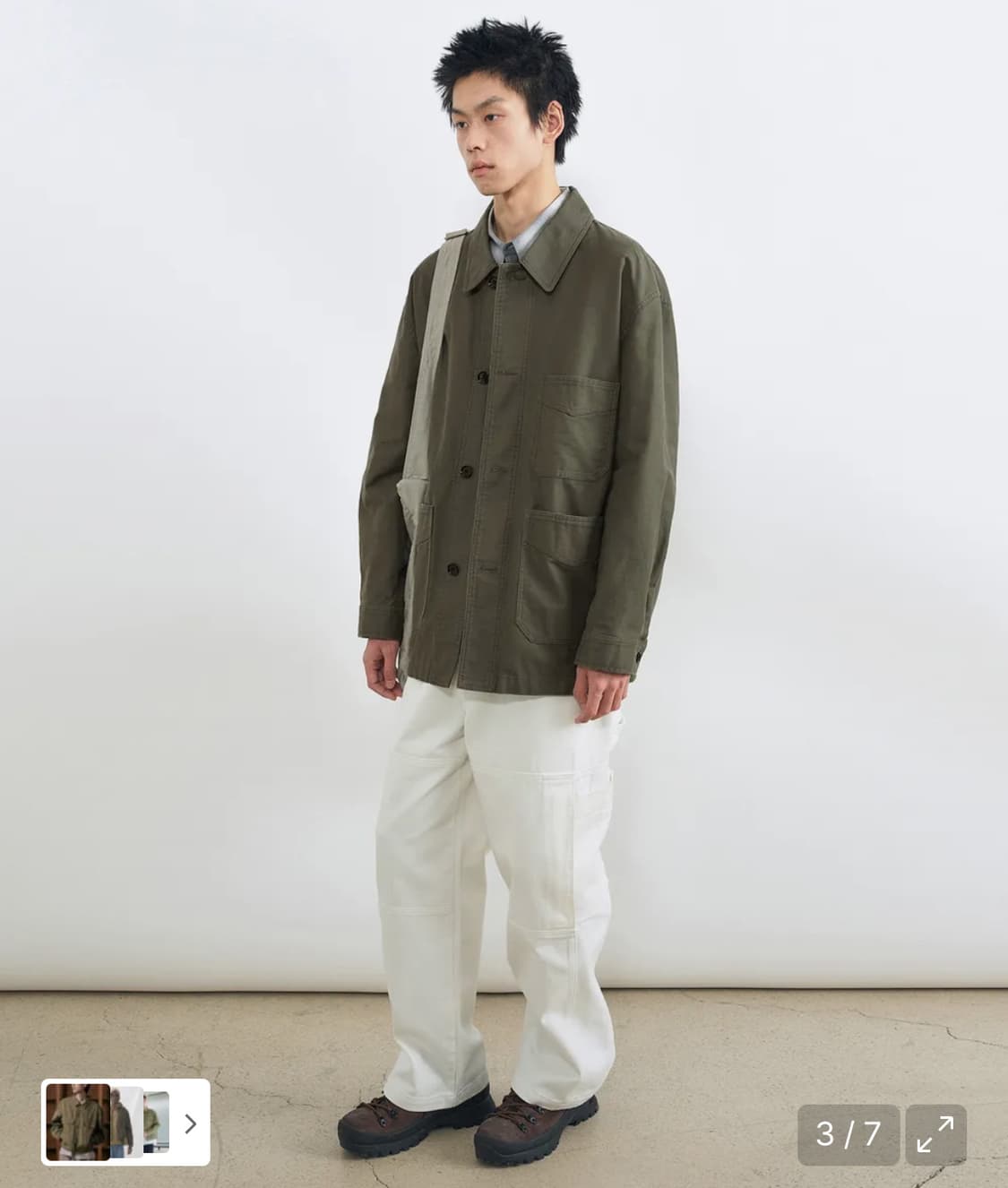 백사틴 프렌치 워크 자켓 OLIVE L 상품이미지1