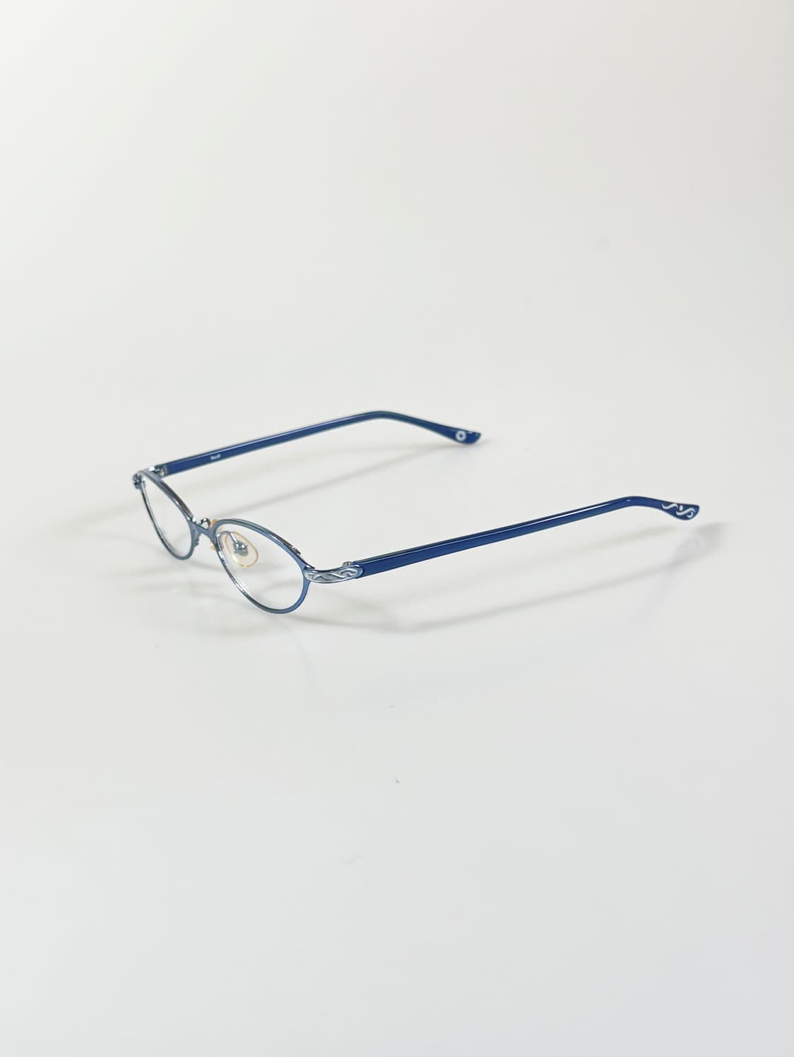 90s FUTIS 블루 슬림 오벌 메탈 빈티지 안경 상품이미지3