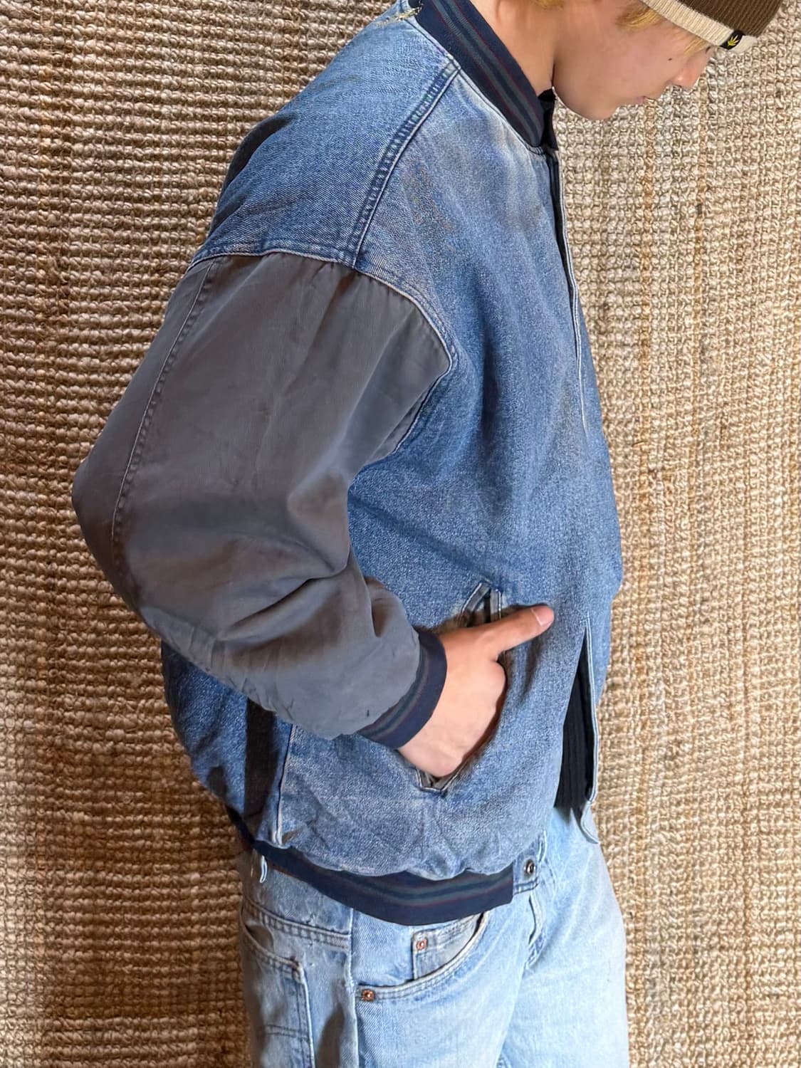 빈티지 데님 바시티 상품이미지3