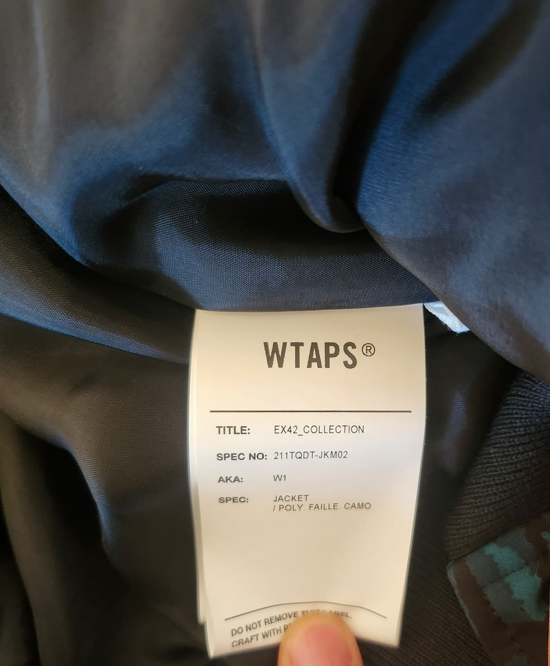 더블탭스WTAPS/블루 카모 패턴 블루종/SIZE X 3 상품이미지7