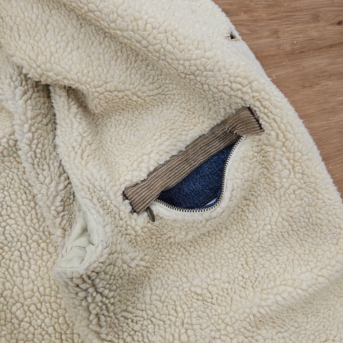 L.L.BEAN 엘엘빈 쉐르파자켓 청자켓 데님자켓 코듀로이 XL 구제 상품이미지9