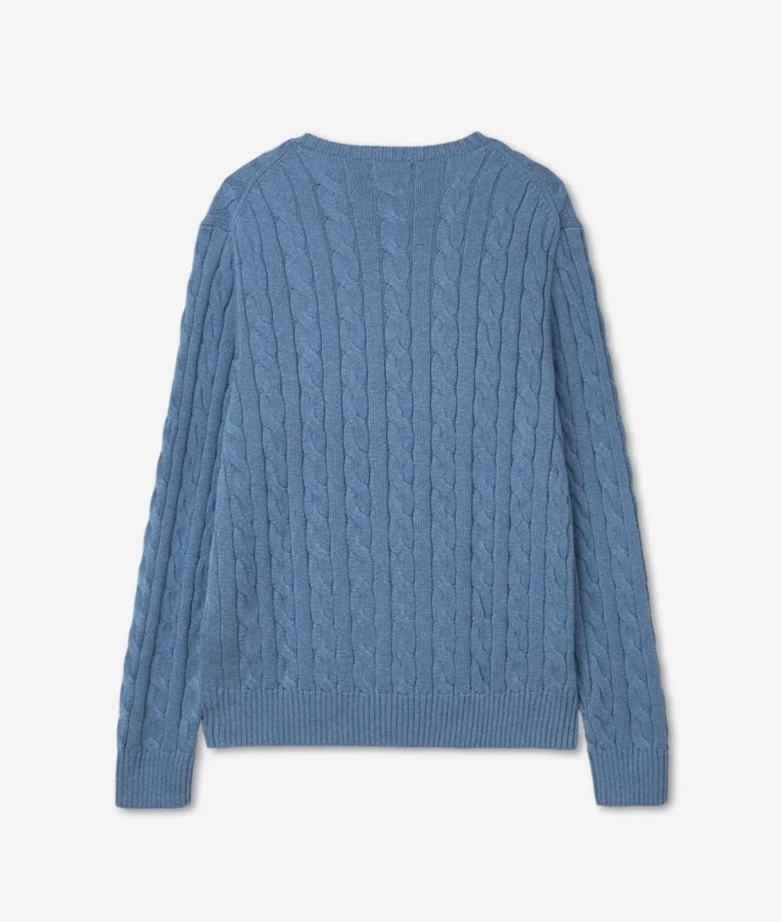 [L] 폴로 랄프로렌 케이블 니트 코튼 스웨터 블루 상품이미지2