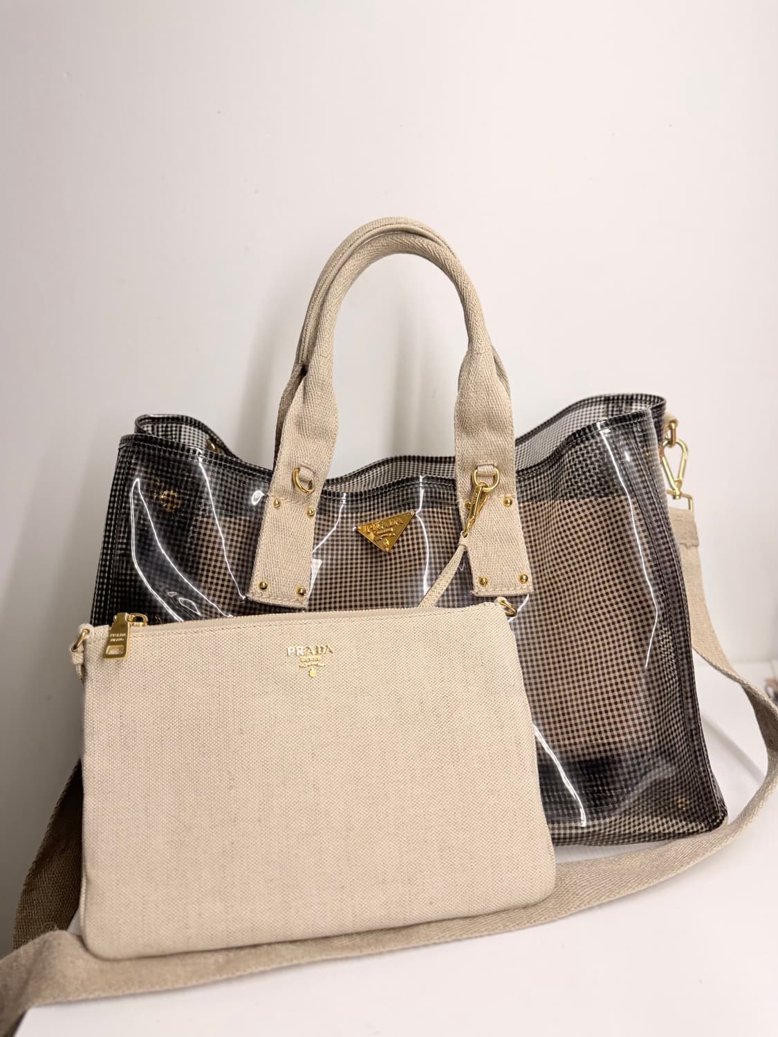 [정품] 프라다 물놀이 해변 토트백 상품이미지2