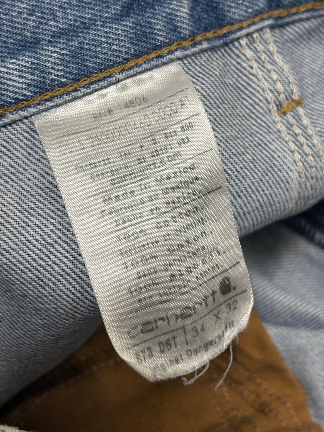 빈티지 칼하트 B73 더블니 연청 faded 상품이미지5