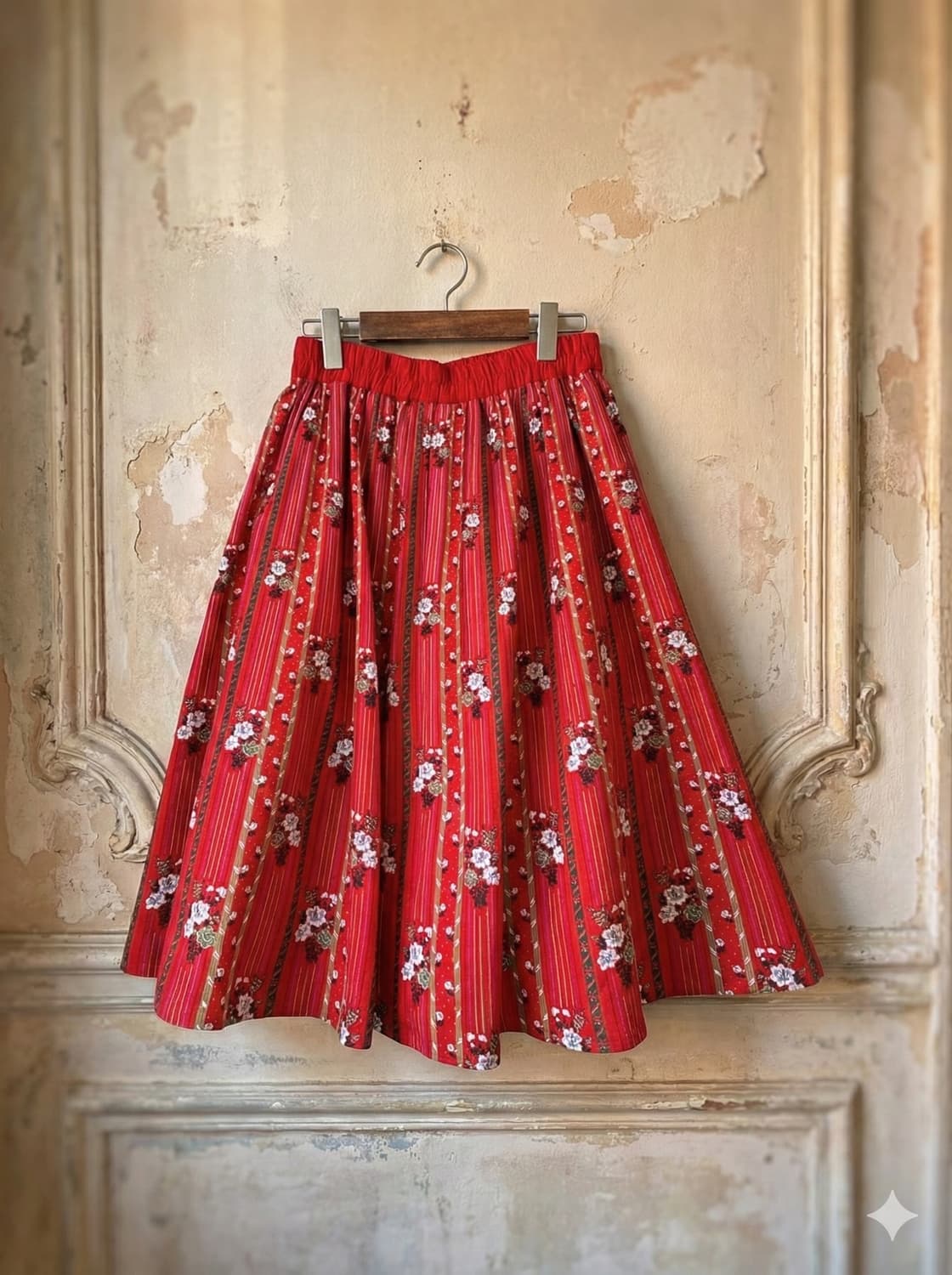 티롤리언 레드 플로럴 스커트 상품이미지1