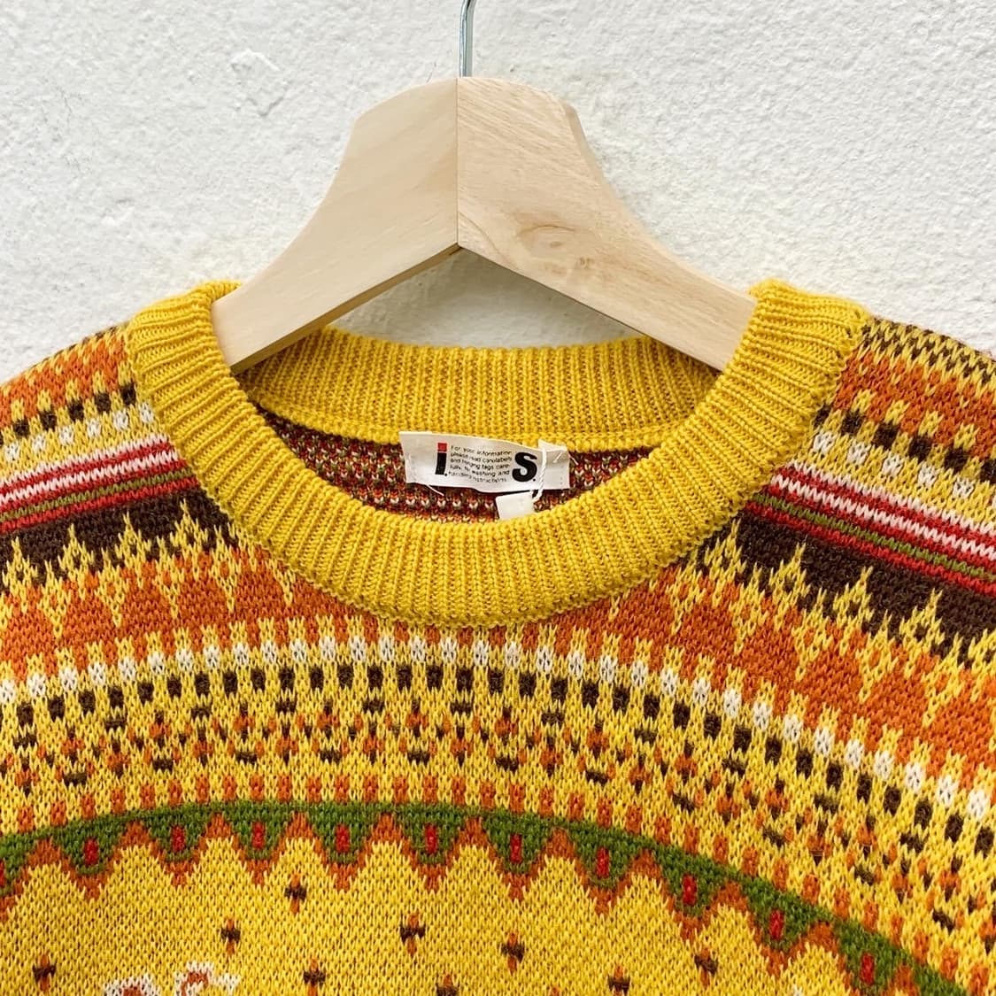 이세이미야케 옐로우 패턴 니트 상품이미지3