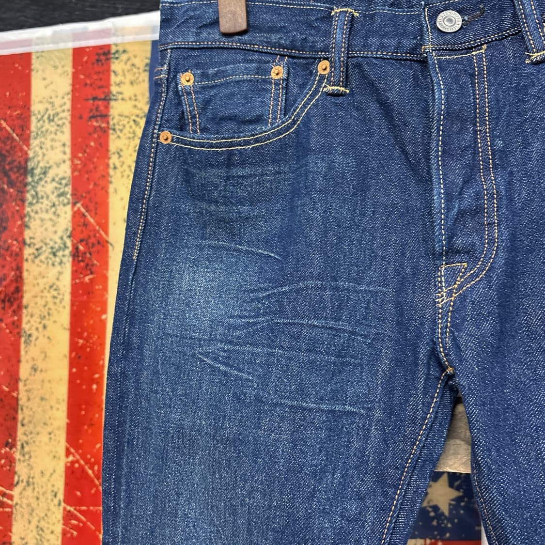 리바이스 501S 슬림핏 빈티지페이딩 데님팬츠 버튼플라이 N995   상품이미지6