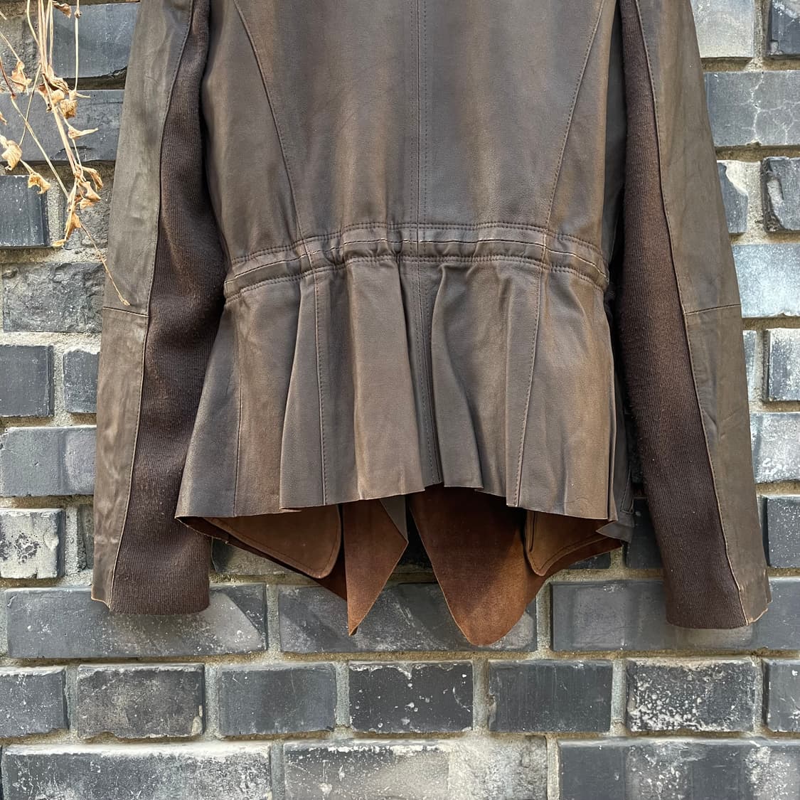 [XS~S] DECO 하이넥 레더 여성 자켓 상품이미지6