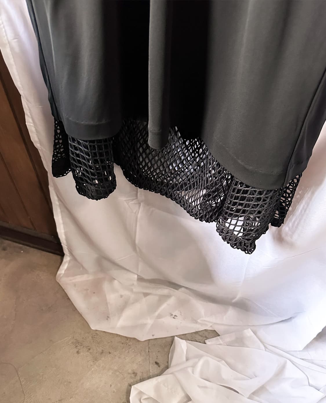 TOGA PULLA draped satin mesh dress 상품이미지8