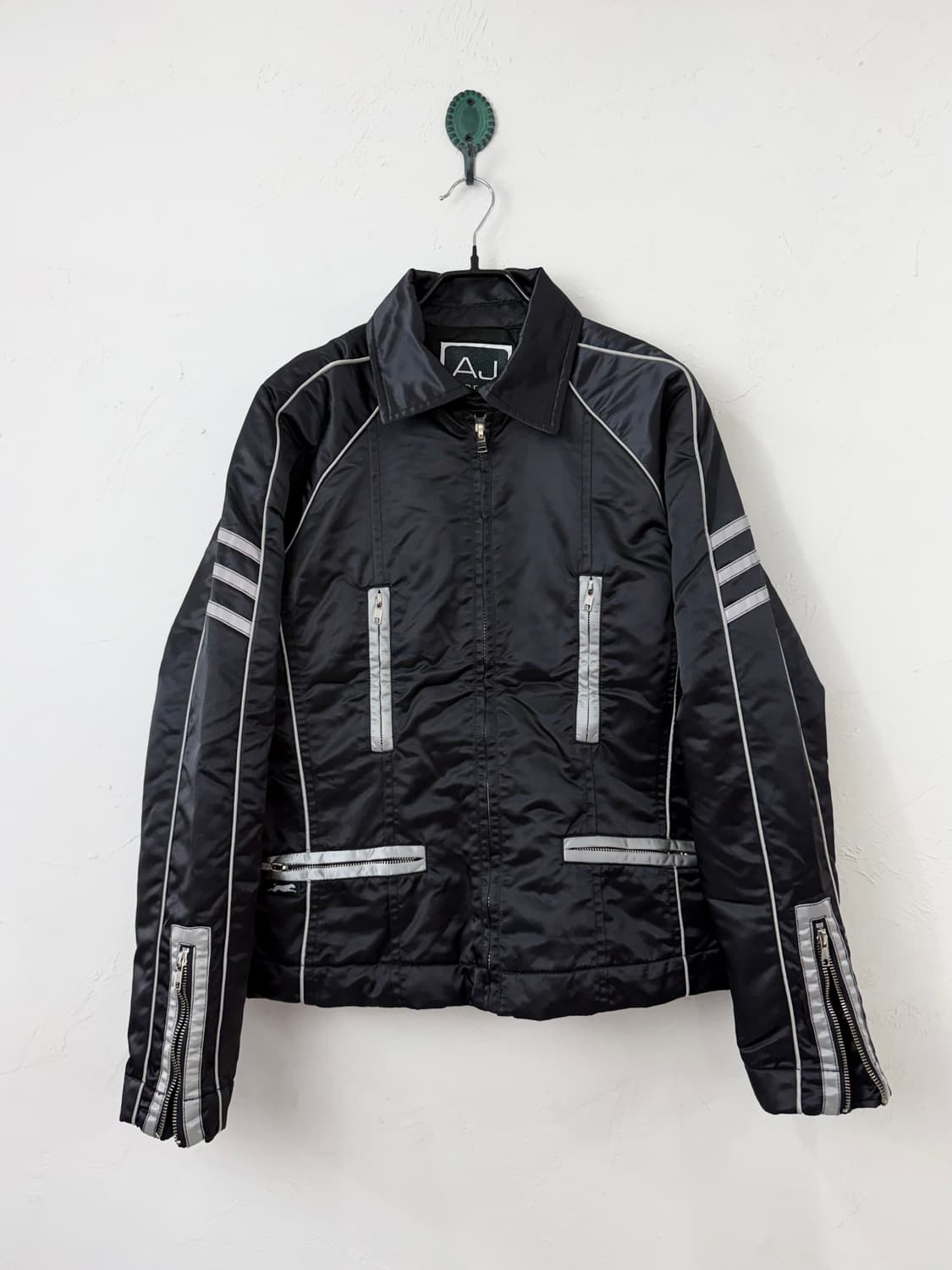 Vintage AJ(andrea jovine) 나일론 블루종 상품이미지1