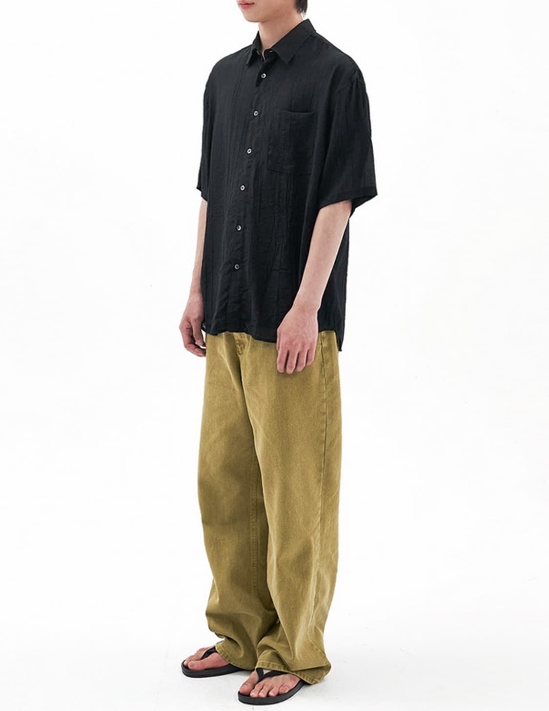 인템포무드 어글리다잉 팬츠 모스올리브 L 상품이미지3