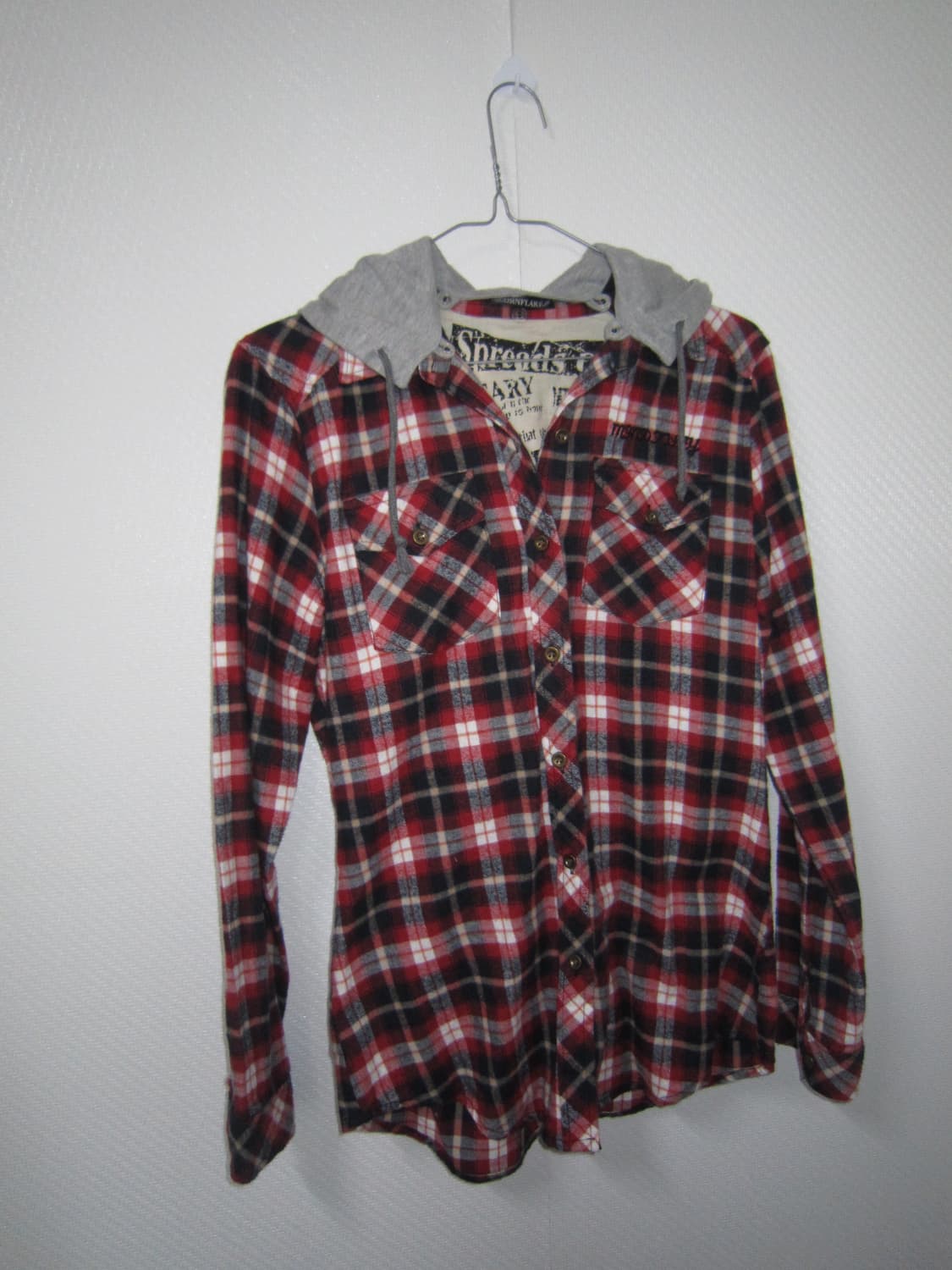 vintage check hood shirt 상품이미지3