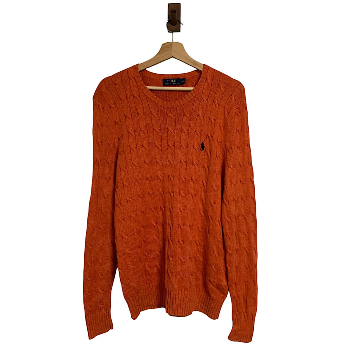 폴로 랄프로렌 실크 오렌지 케이블 니트 S 상품이미지1