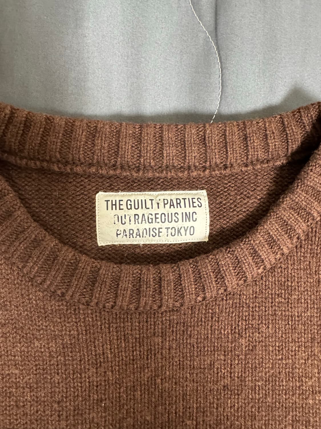 [L] 와코마리아 스웨터 브라운 상품이미지3