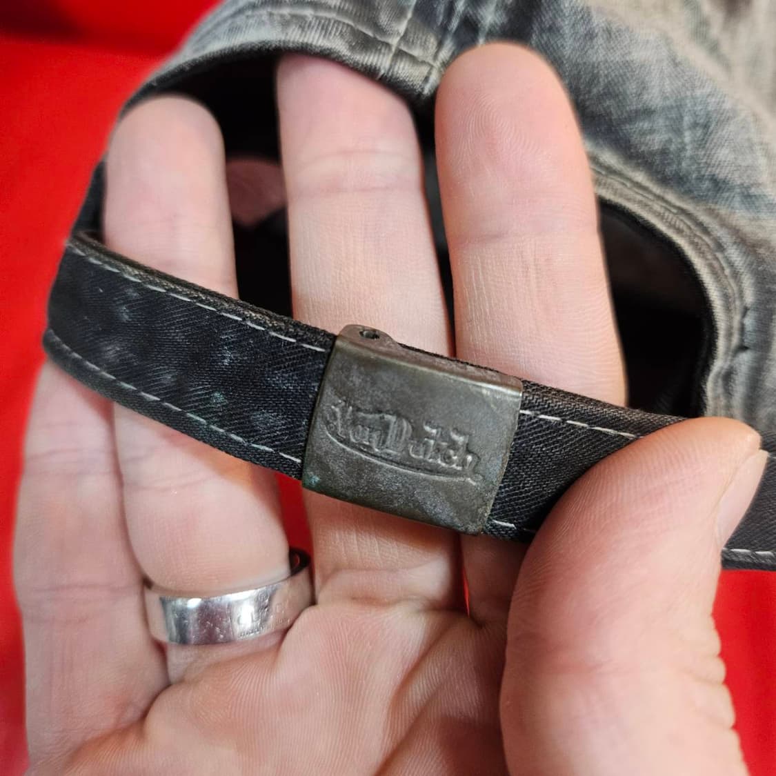 본더치(Vondutch) Vintage Y2k 빅로고 워시드 볼캡 상품이미지4