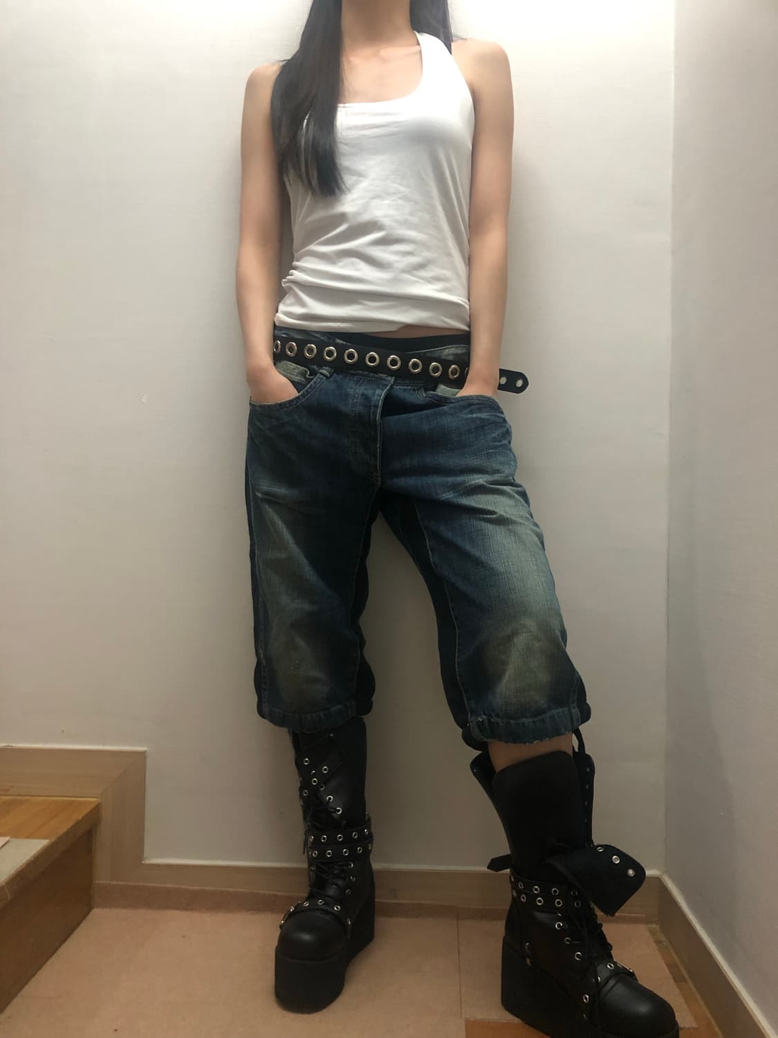 빈티지 데님 워싱 팬츠 상품이미지3
