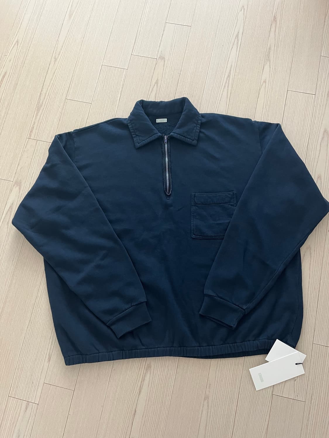 아프레쎄 라이트웨이트 하프집업 네이비 4사이즈 판매 상품이미지1