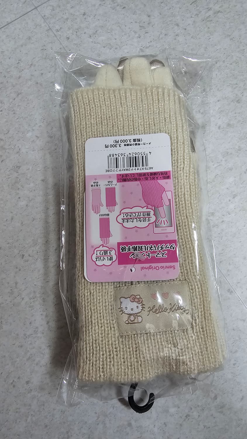 헬로키티 아이보리 장갑 상품이미지2