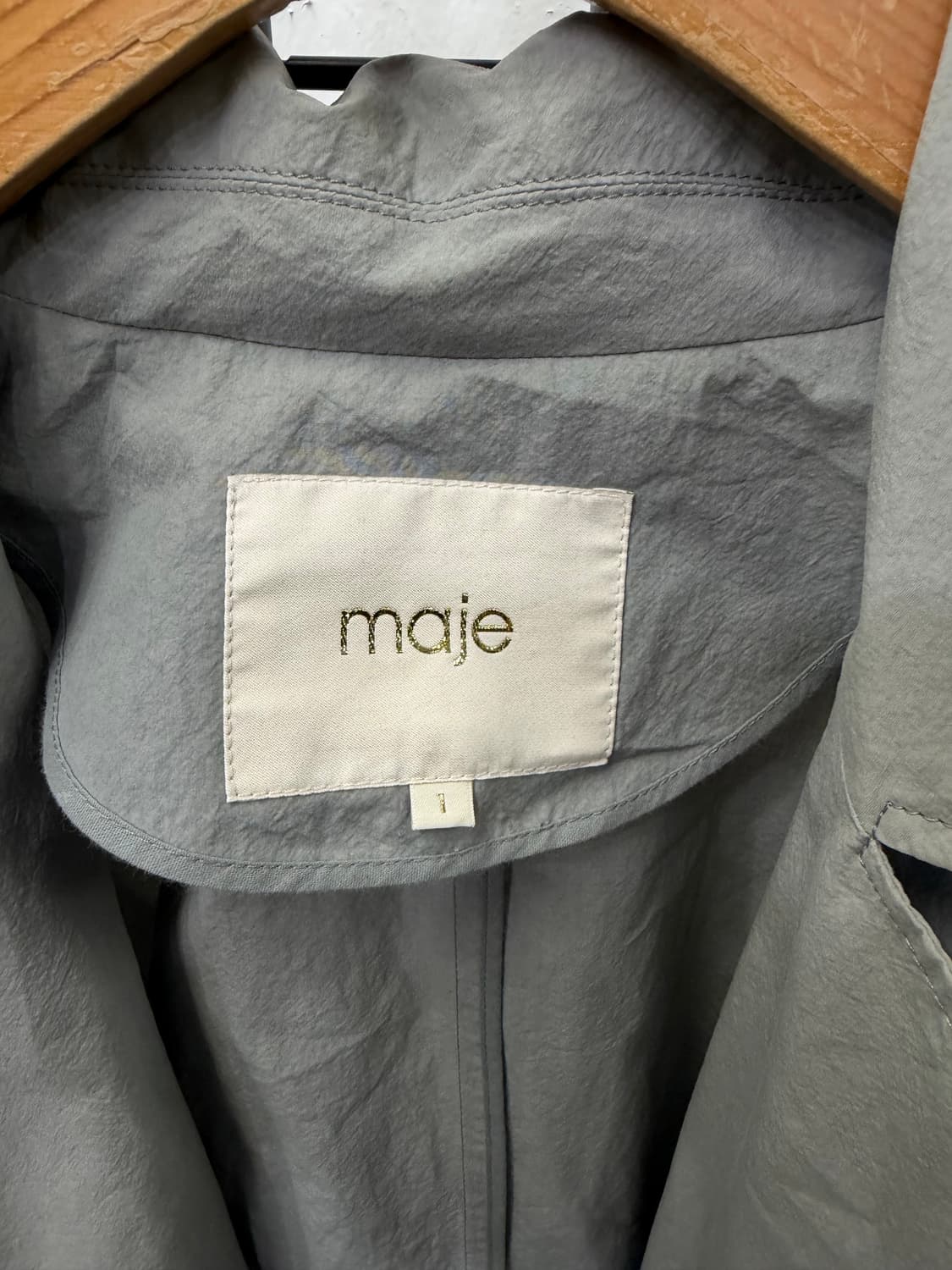 정품) 마쥬 여성 트렌치 코트 바람막이 1 상품이미지8