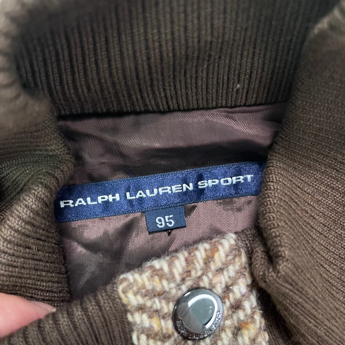 W 95 폴로 랄프로렌 스포츠 헤링본 울 블루종 자켓 상품이미지2