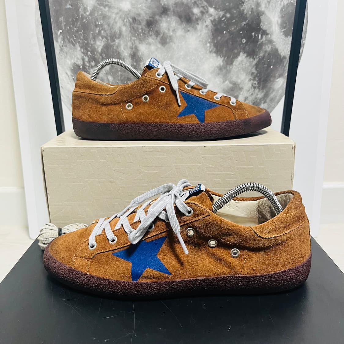 정품 43) 골든구스 브라운 누벅 스니커즈 275~280 상품이미지1