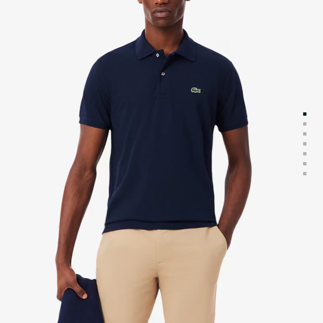 [M] Lacoste 라코스테 네이비 슬림핏 반팔 카라티 상품이미지3