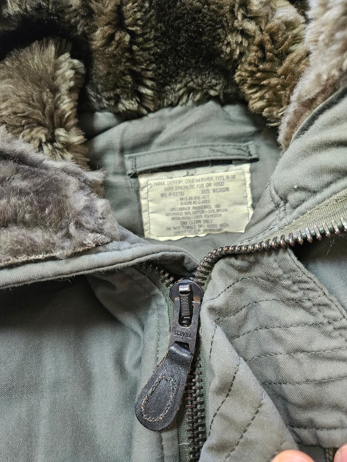 80s Us 미군 og n3b 콜드파카 M 사이즈  상품이미지5