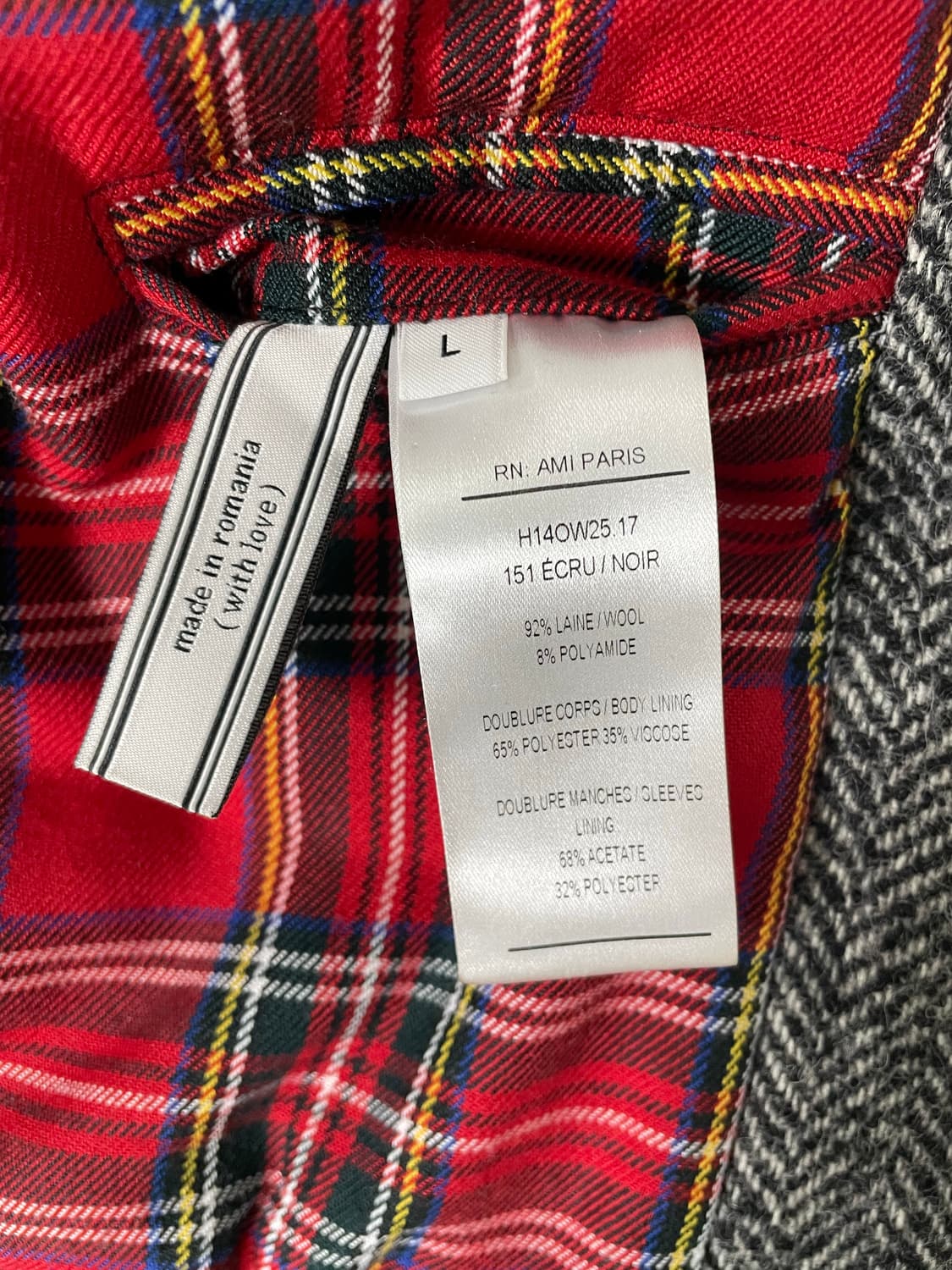 [L] 아미 AMI 헤링본 봄버 자켓 상품이미지9