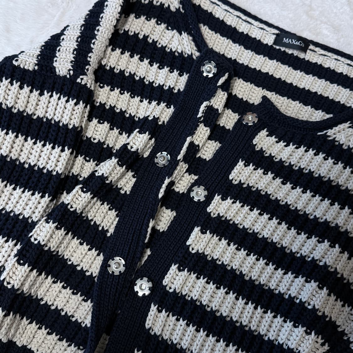 MAX&CO 막스앤코 스트라이프 니트 가디건 상품이미지3