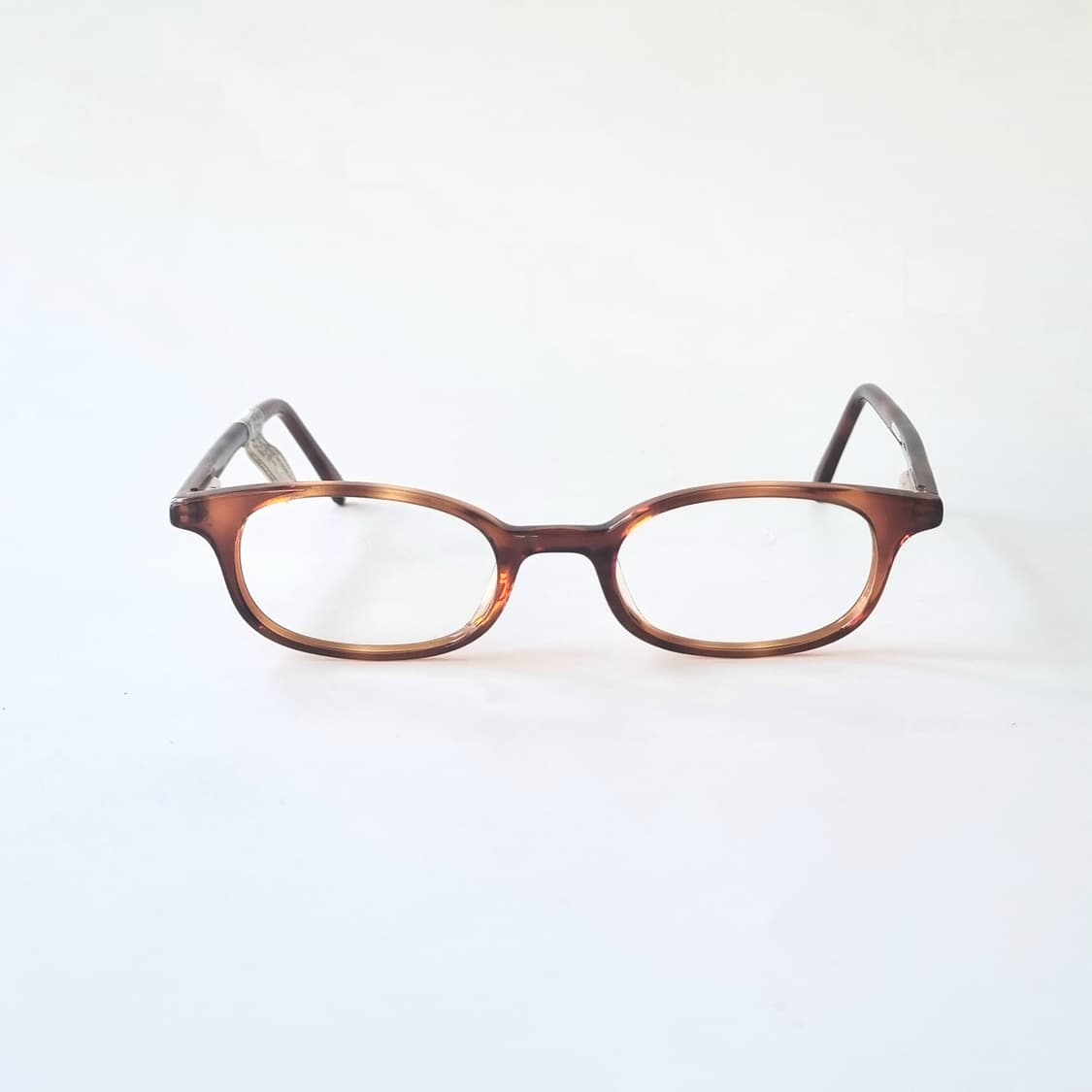 데드스탁 JAPAN 메이드 브라운 오벌 뿔테 안경테 786 상품이미지2