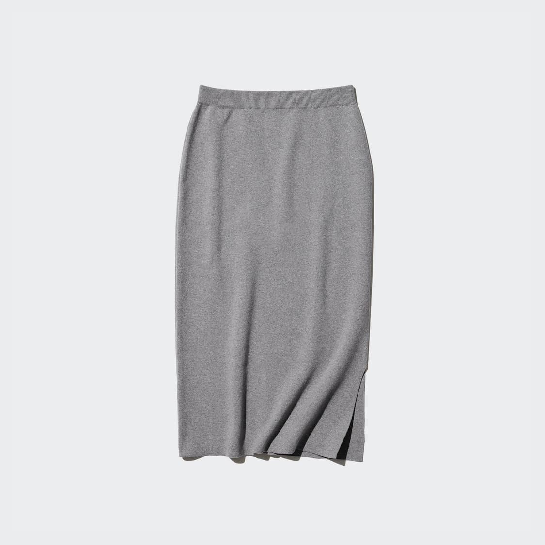 미착용 유니클로 스무스 코튼 블랜드 스커트 상품이미지2