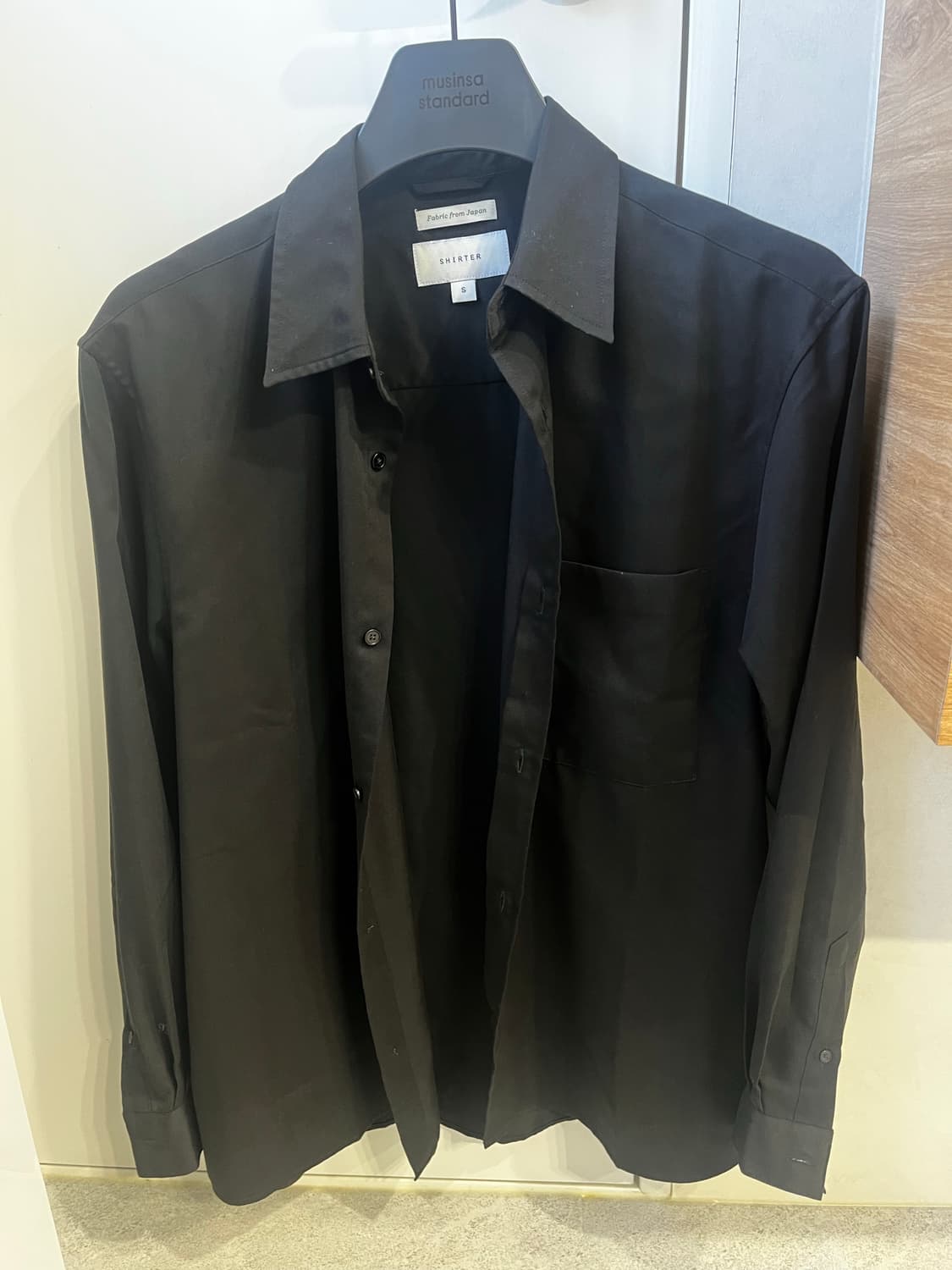 셔터 셔터 NAVONA SILKET SHIRT Black S 상품이미지5
