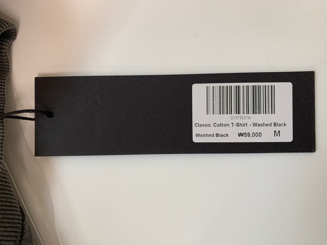 CLASSIC COTTON T-SHIRTS / WASHED BLACK 상품이미지7