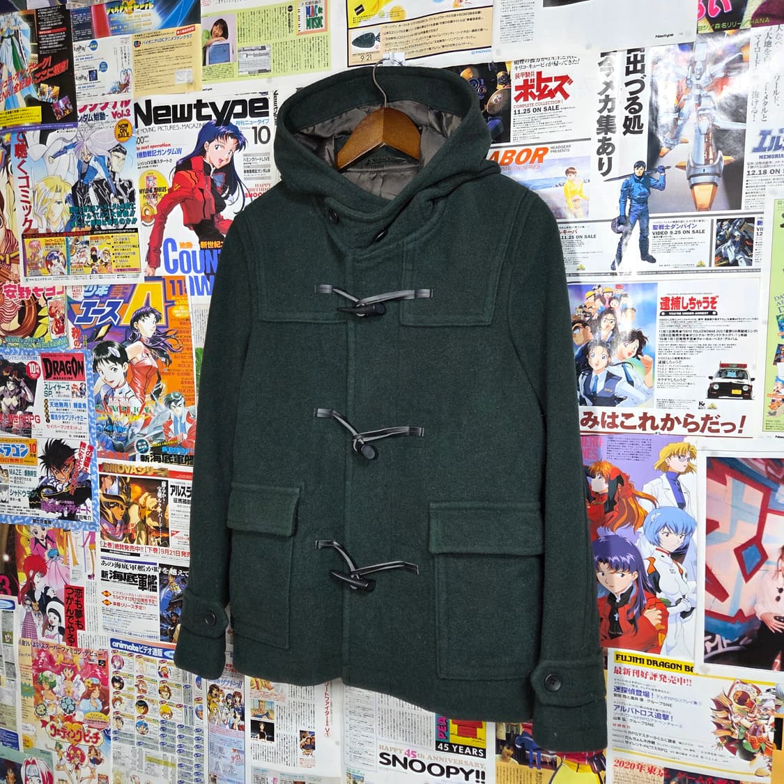 JPN 보이콧 다크 그린 더플 숏 코트 상품이미지1