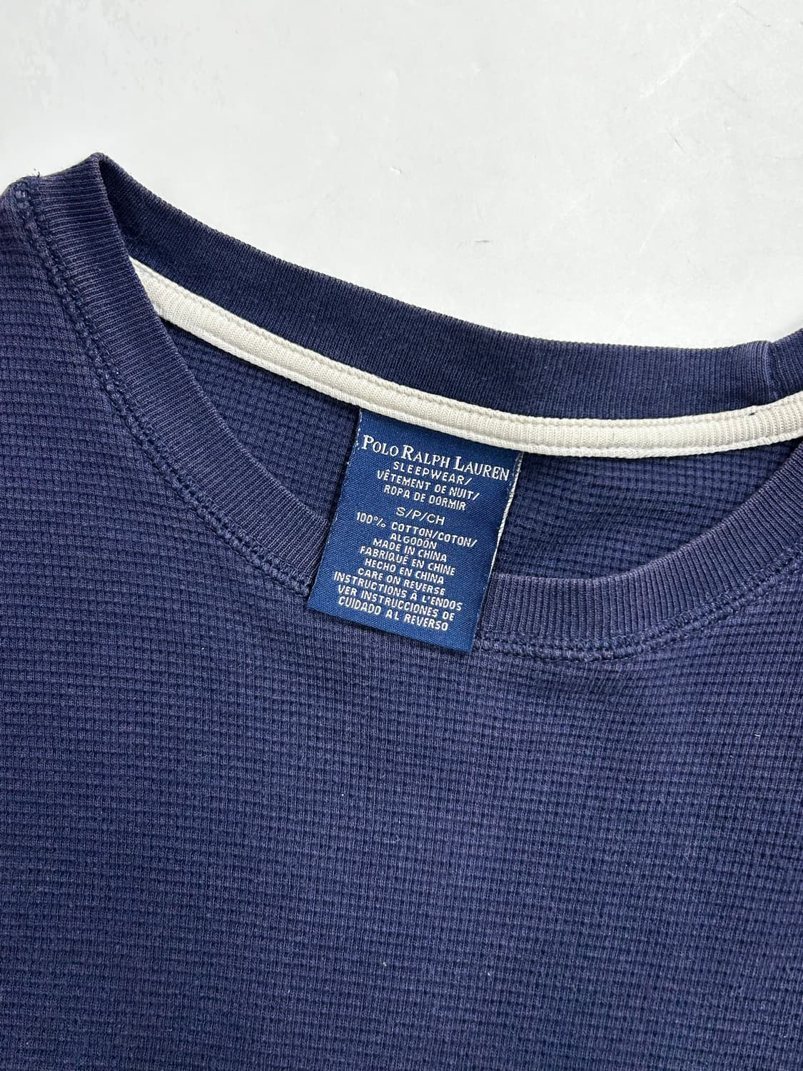 폴로 랄프로렌 네이비 와플티 S 상품이미지5