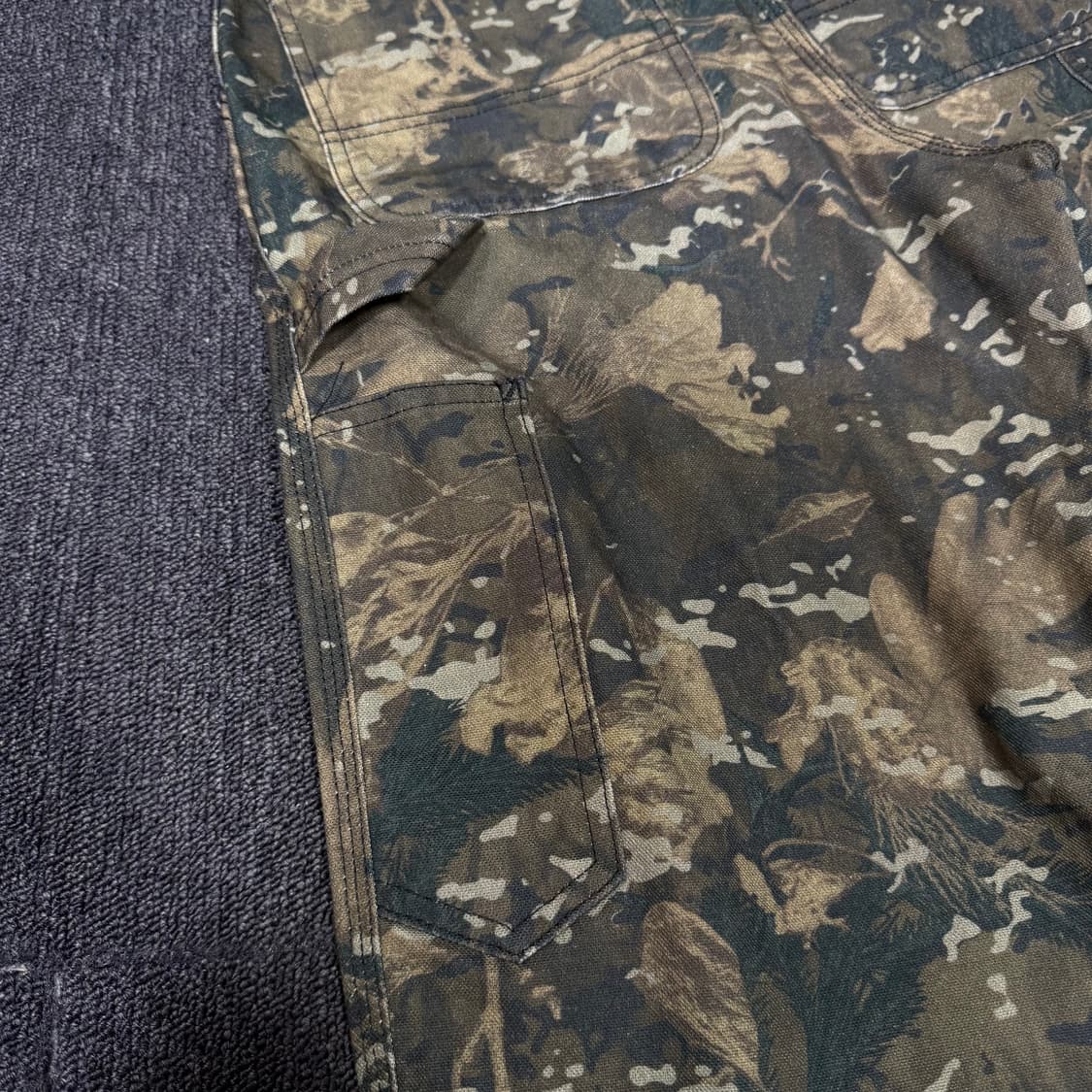 칼하트wip 싱글니 카펜터 카모플라쥬 데님 팬츠 상품이미지4