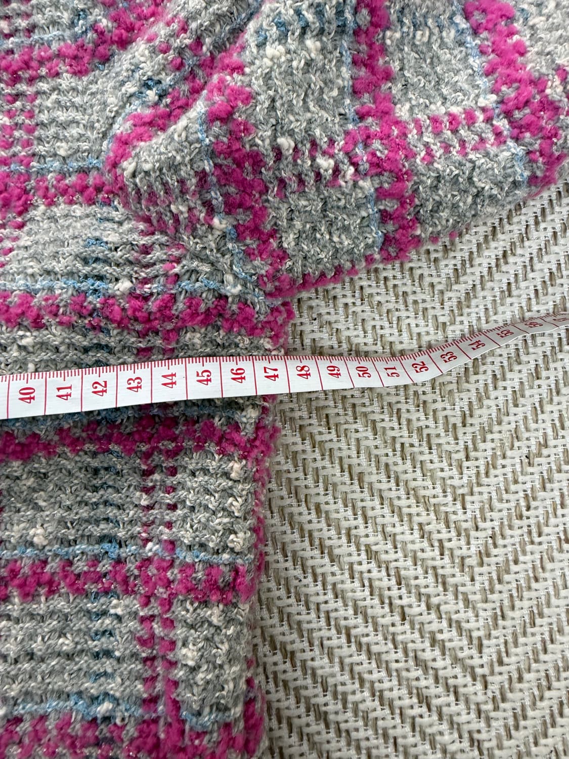 정품) 더스토어 한섬 트위드 체크 자켓 90F 상품이미지8