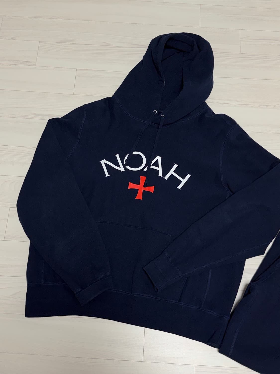 NOAH 노아 코어 로고 후디 네이비 XL 상품이미지3