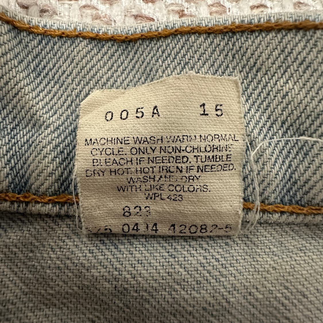 LEVI'S 505 90's usa made orangetab denim 상품이미지6