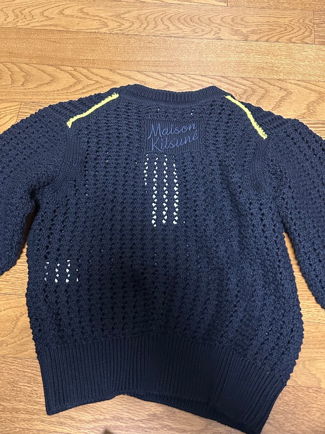 (해외XS) 메종키츠네 텍스처드 크롭 네이비 상품이미지2