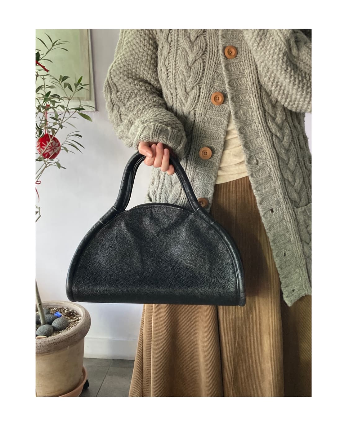 Osam  하프문 레더 토트백 상품이미지2