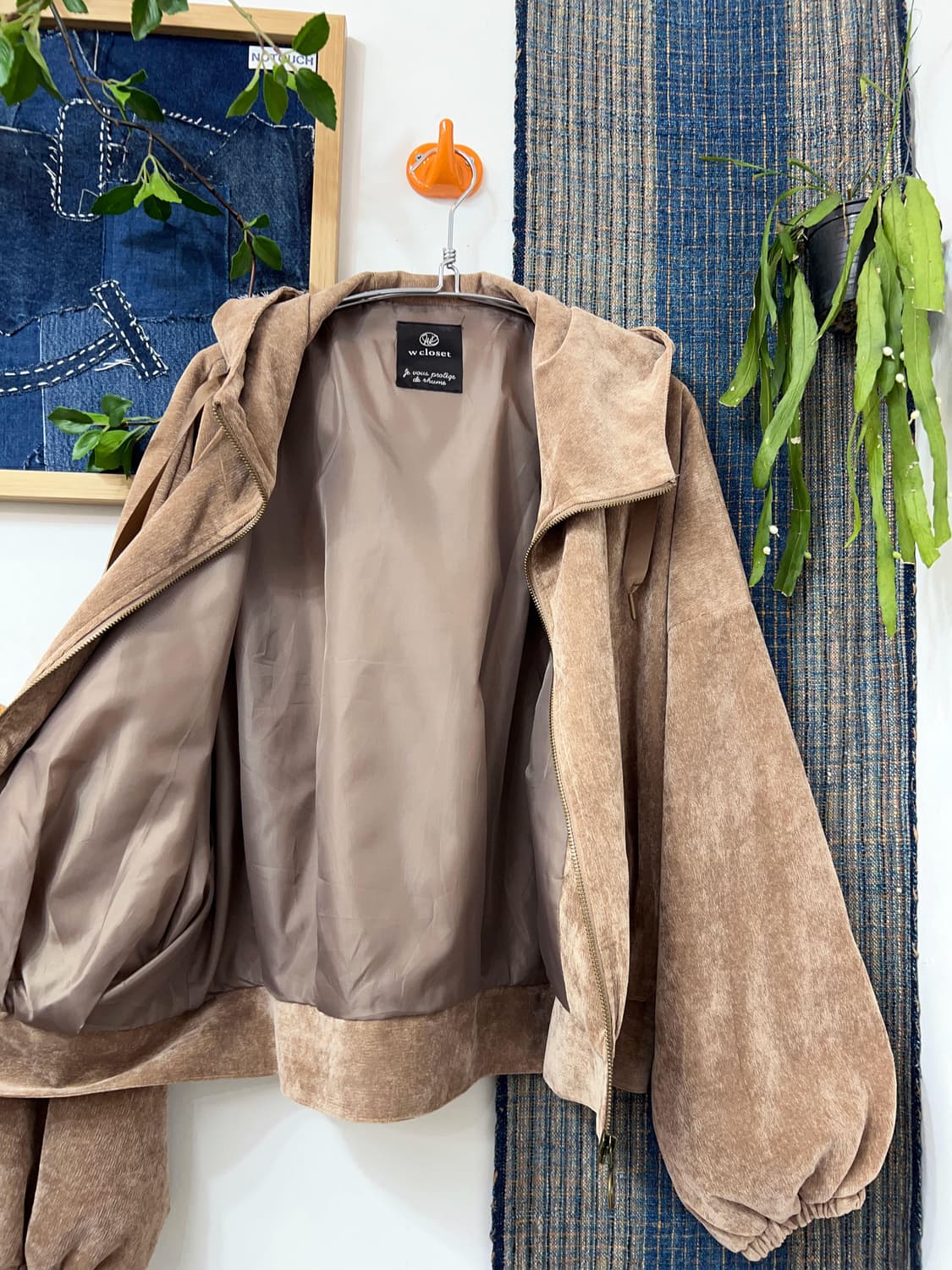 👧🏻W CLOSET   Suede Hood Zip-Up 상품이미지9