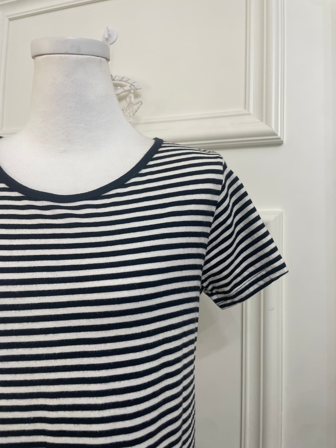 black&white stripe side slit cotton opc 상품이미지6