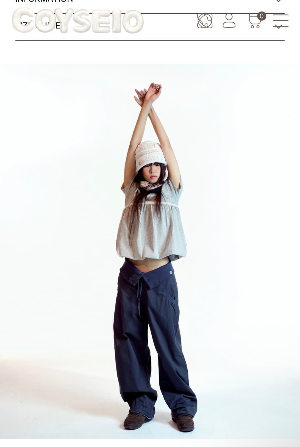 코이세이오 폴드 팬츠 네이비 상품이미지2