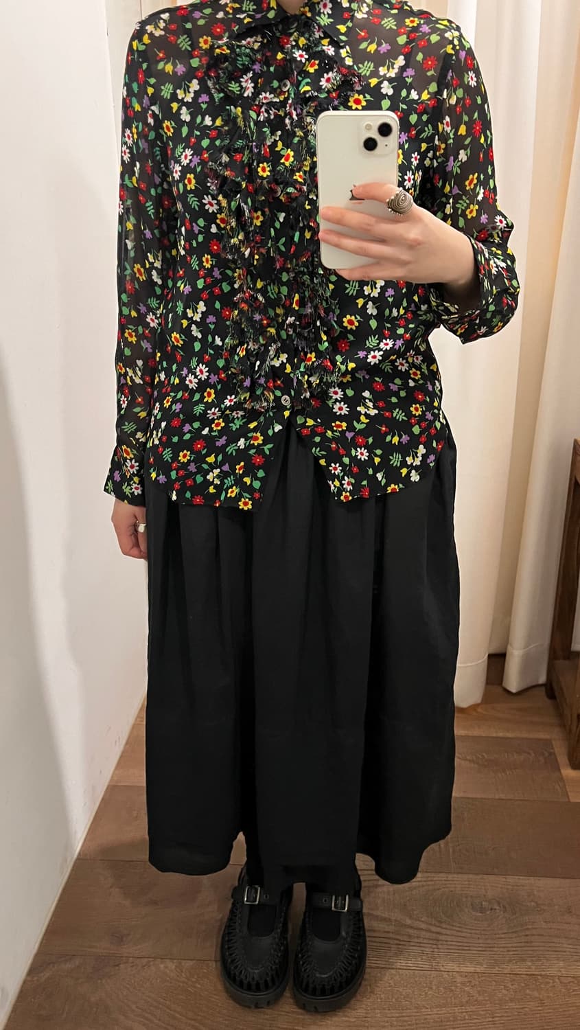Floral Ruffle Sheer Blouse  상품이미지6