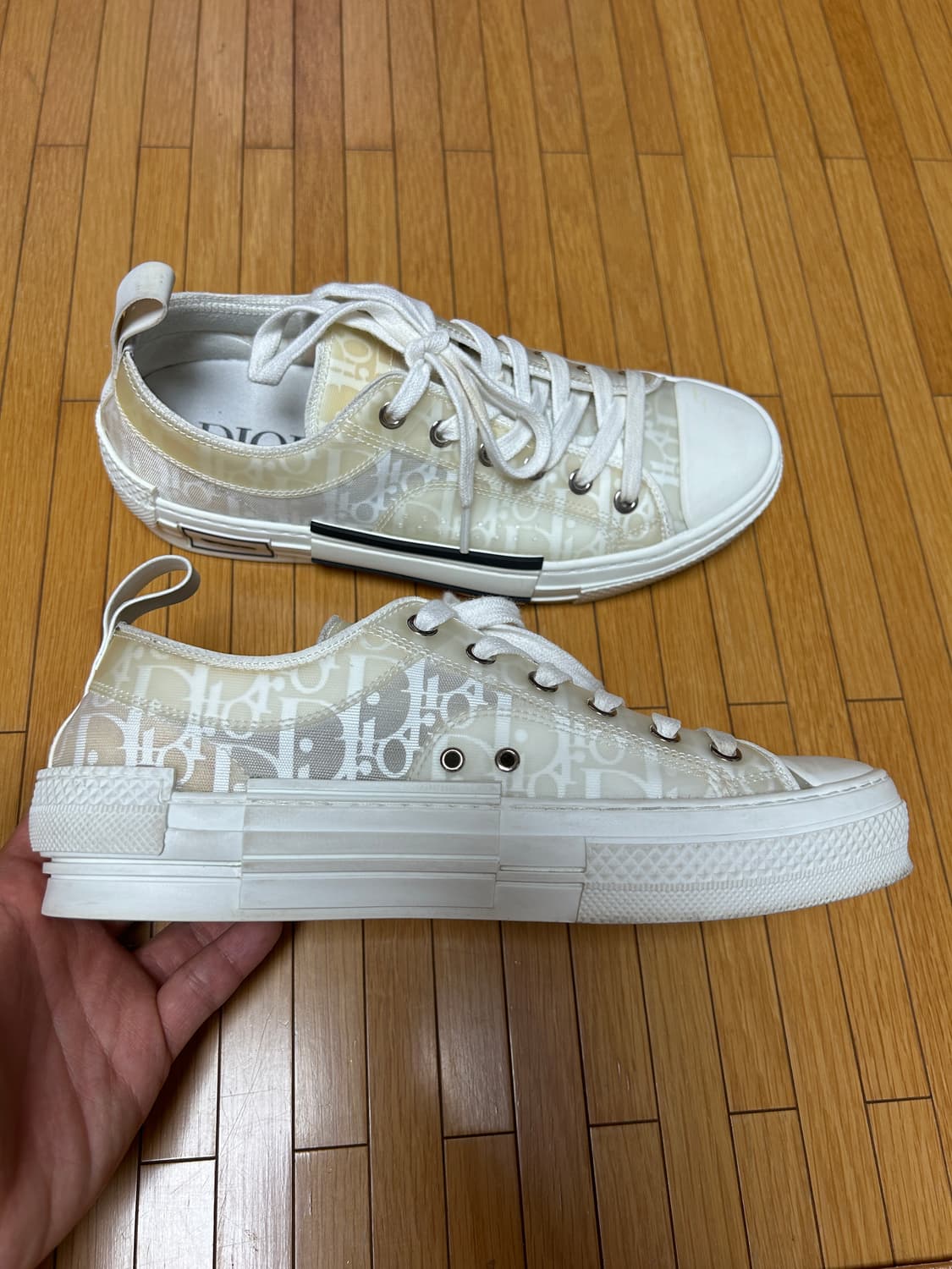디올 오블리크 캔버스 스니커즈 로우 상품이미지5