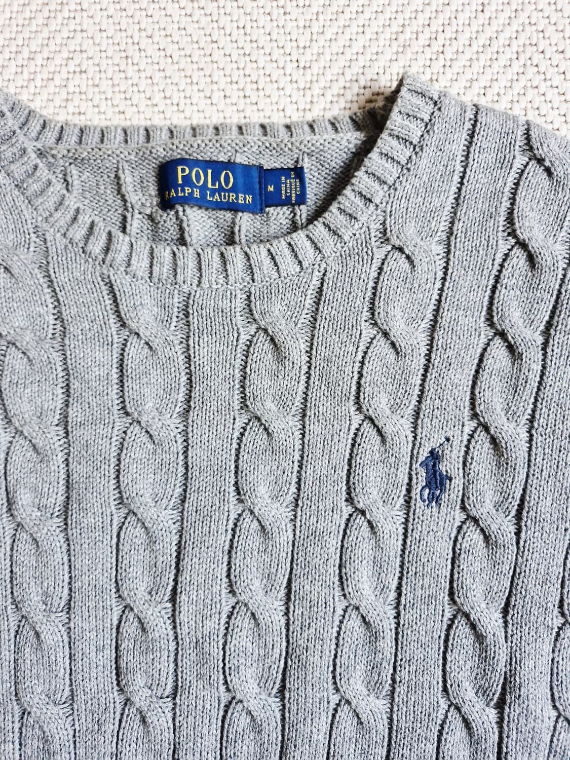 폴로 랄프로렌 코튼 케이블 니트 M  상품이미지5