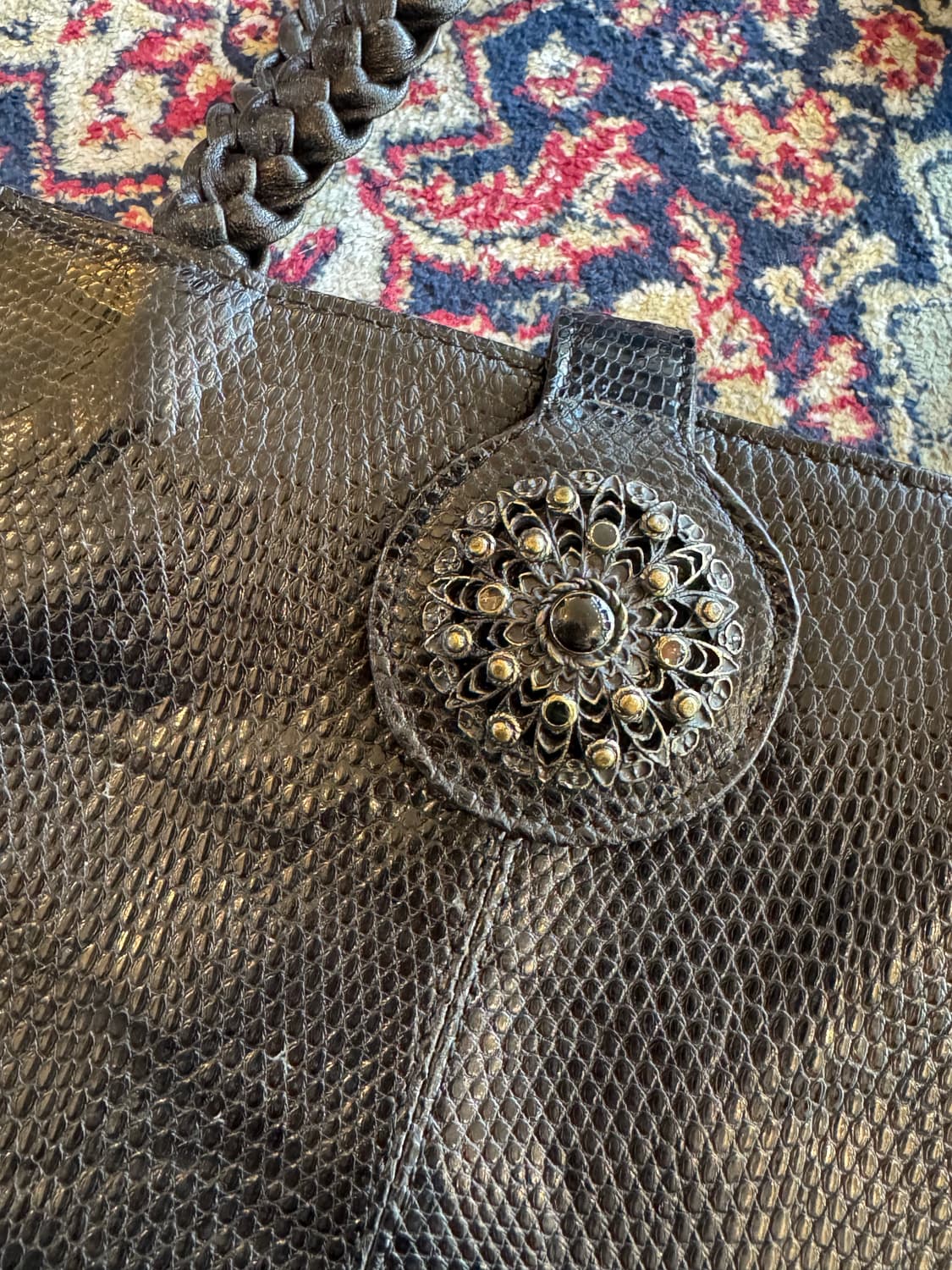 블랙 빈티지 토트백 상품이미지3