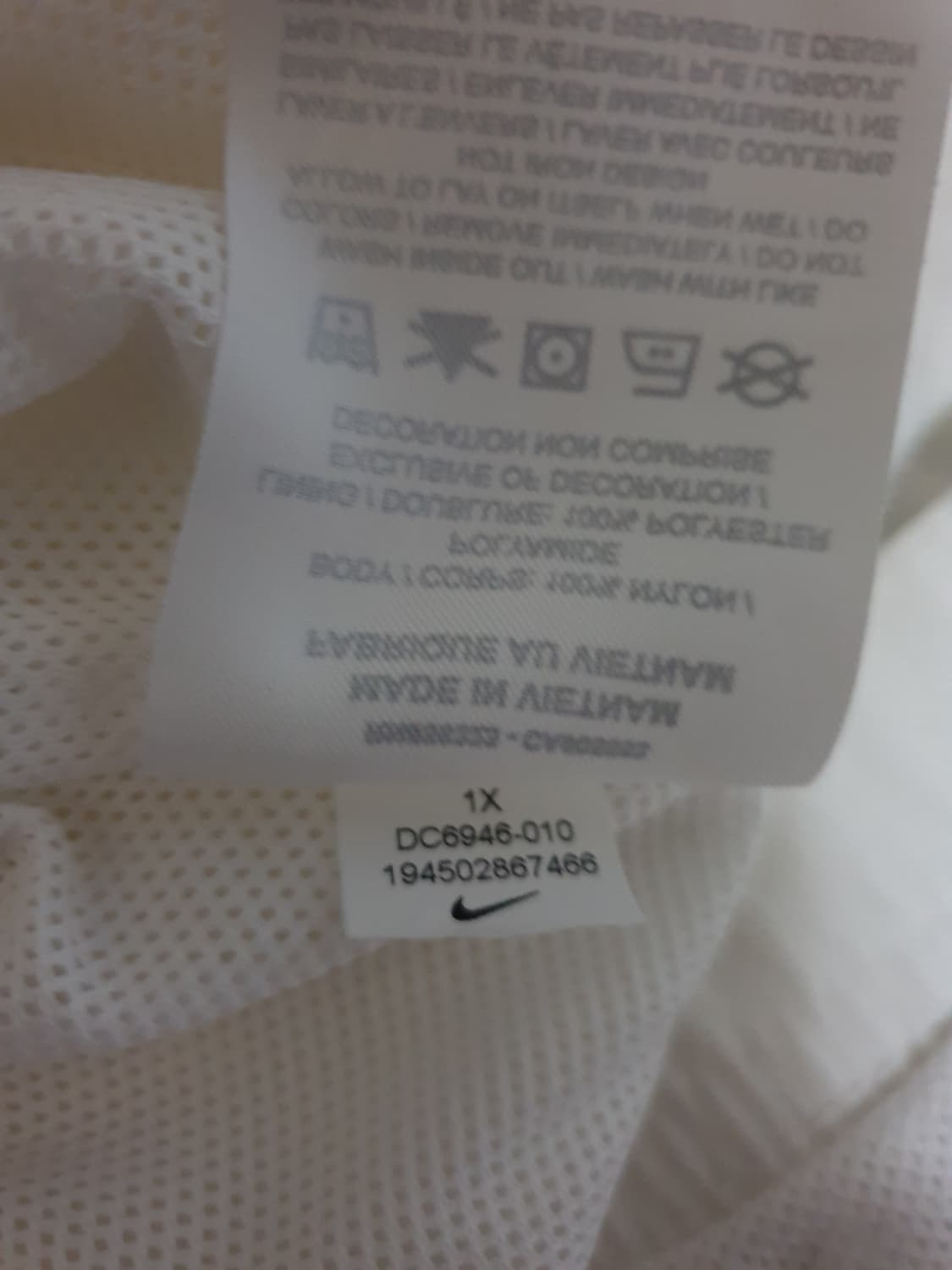 나이키 빅사이즈핏 올드스쿨 레트로 나일론 바람막이 자켓 (1X사이즈) 상품이미지5